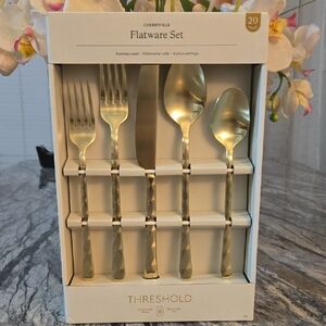 Threshold Stainless Steel Gold Flatware Set